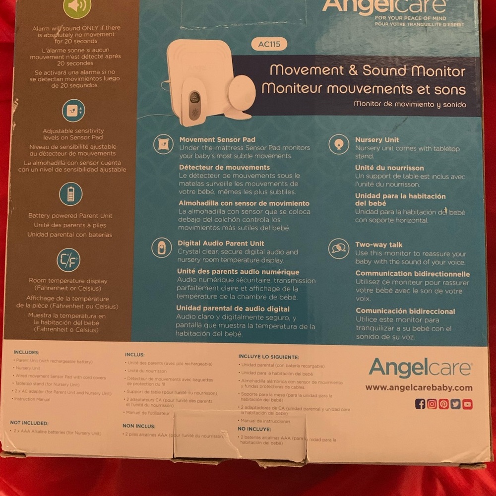 Brand new never used Angel care monitor